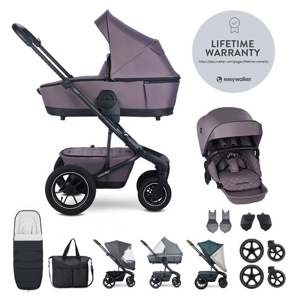 EASYWALKER Set XXL kočík kombinovaný Harvey⁵ Air Premium Granite Purple s príslušenstvom