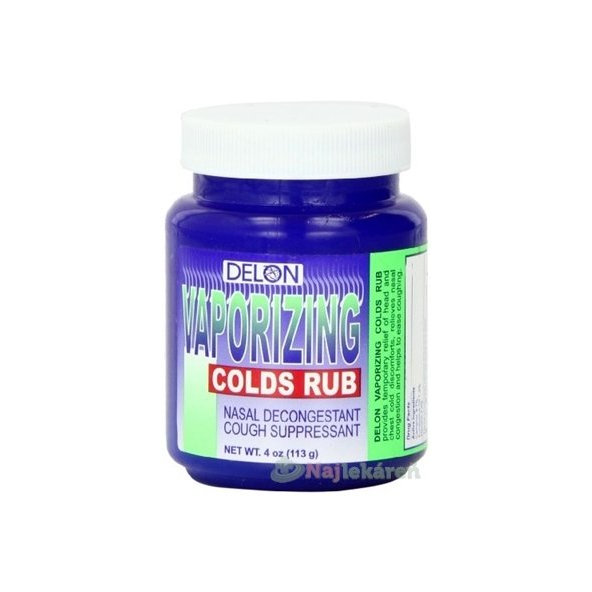 DELON VAPORIZING COLDS RUB balzam pri prechladnutí 113 g