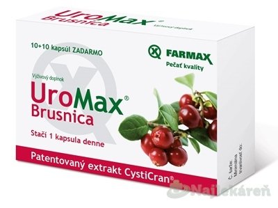E-shop FARMAX UroMax Brusnica na močové cesty 20 kapsúl