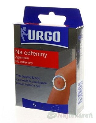 E-shop URGO Na odreniny hydrokoloidná náplasť, 7,2x4cm, 5ks