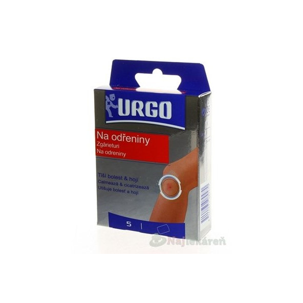 URGO Na odreniny hydrokoloidná náplasť, 7,2x4cm, 5ks