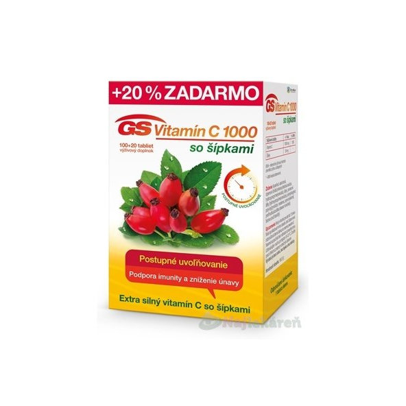 GS Vitamín C 1000 so šípkami 120ks