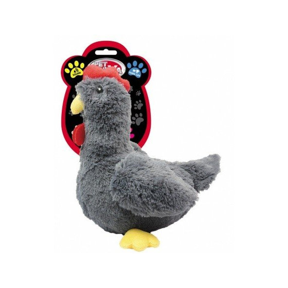Pet Nova PLU chicken grey plyšová hračka pre psy - kura 34cm