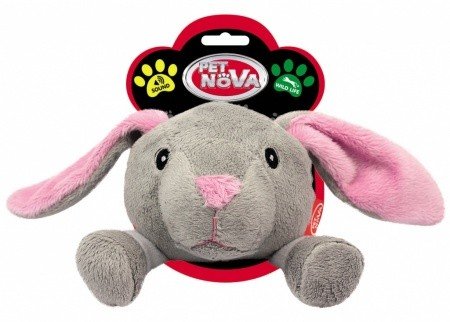 E-shop Pet Nova PLU rabbit head plyšová hračka pre psy 12,5cm