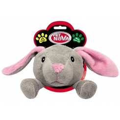 Pet Nova PLU rabbit head plyšová hračka pre psy 12,5cm