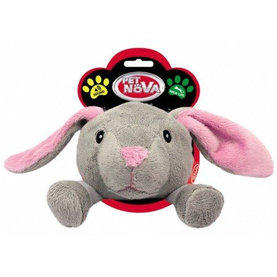 Pet Nova PLU rabbit head plyšová hračka pre psy 12,5cm