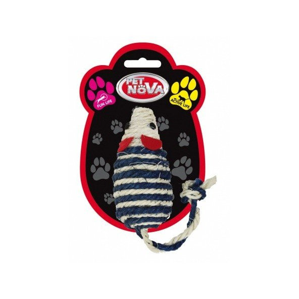 Pet Nova CAT sisalmouse 5 hračka pre mačky sisalová myš 10x5cm
