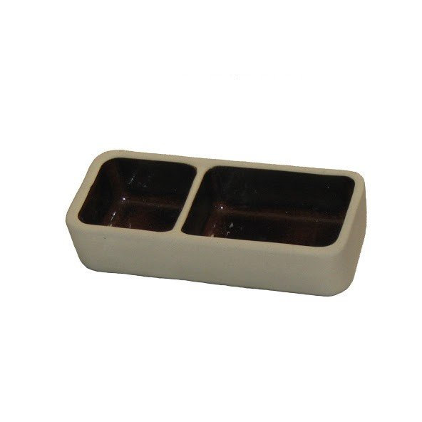 Kameninová dvojmiska 24x10x6cm