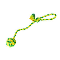 HIP HOP DOG HHD vrhacie lanko s bavlnenou loptickou 41cm/ 85g limetková, zelená