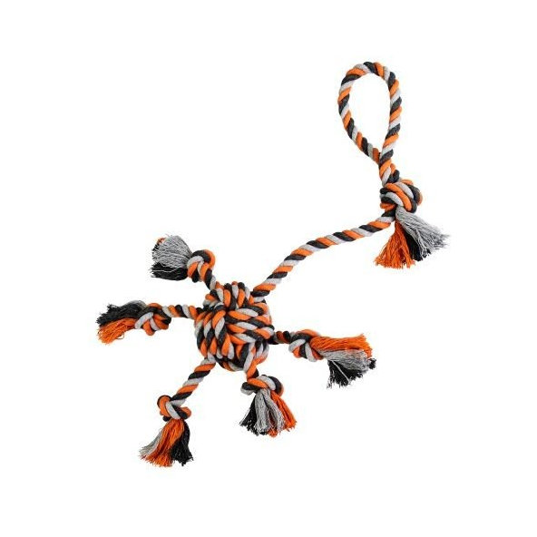 HIP HOP DOG HHD bavlnené pretahovadlo OCTOPUS 51cm/ 180g šedá, oranžová, tm.šedá