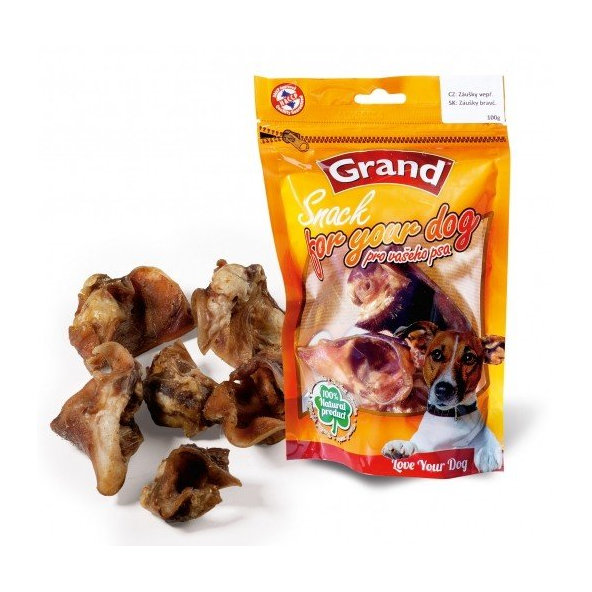 GRAND - pamlsky GRAND sušené bravcové záušky 100g