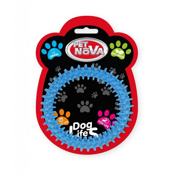 Pet Nova TPR DENTRING BLUE dentálny kruh s arómou mäty pre psy 12,5cm