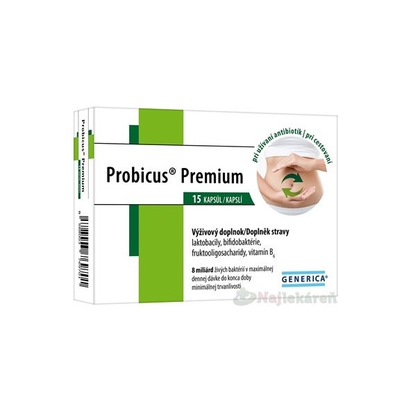 GENERICA Probicus Premium na zlepšenie trávenia 15 kapsúl