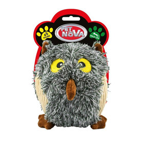 Pet Nova PLU OWL GRAY plyšová hračka pre psy 15cm