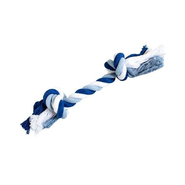 HIP HOP DOG HHD bavlnený uzol 30cm/ 140g tm.modrá, sv.modrá, biela