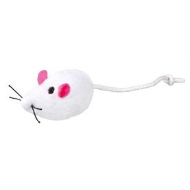 Trixie Set mice, plush, catnip, 5 cm, 2 pcs., white/grey