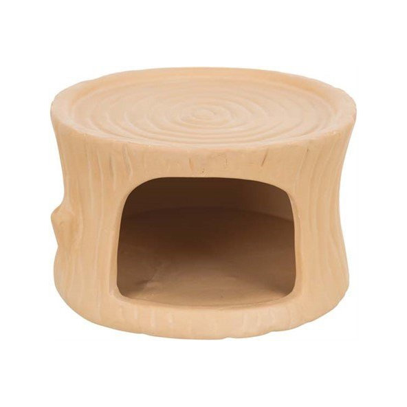 Trixie Ceramic house, tree trunk, hamsters/mice, 11 × 6 × 10 cm, terracotta