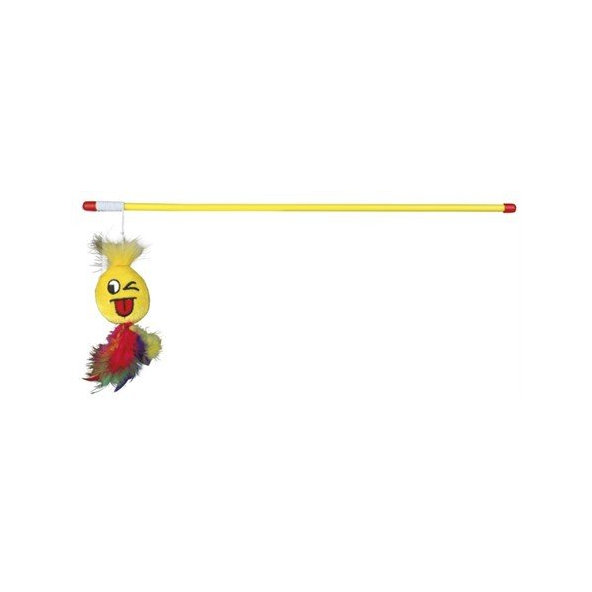 Trixie Playing rod with smiley, plastic/plush, catnip, 50 cm