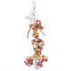 Trixie Toy with rope and leather ribbon, wood, coloured, 35 cm