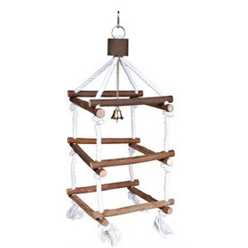 Trixie Rope ladder tower, bark wood, 51 cm