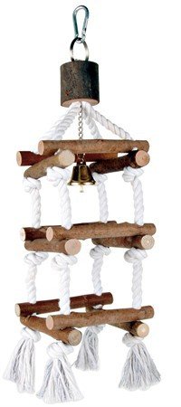 E-shop Trixie Rope ladder tower, bark wood, 34 cm