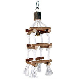 Trixie Rope ladder tower, bark wood, 34 cm