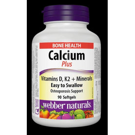 Webber Naturals Calcium Plus Vitamín D3, K2 , Minerály 90 tabliet