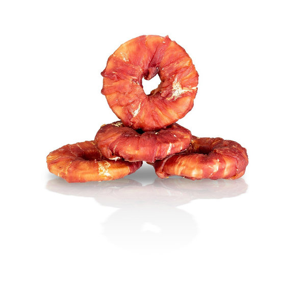 Maškrta pre psy KID DOG Kačacie na byvolom krúžku 4ks