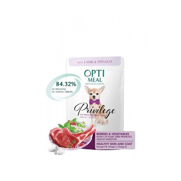 OPTI MEAL OPTIMEAL dog jahna/špenát v omácke 85g