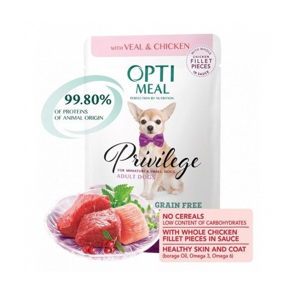 OPTI MEAL OPTIMEAL dog tela/kura v omácke 85g