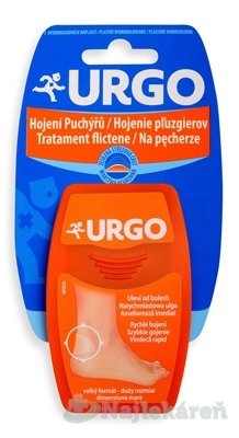 E-shop URGO Hojenie pľuzgierov Na päty (na šport) 7,2x4,3cm 5ks