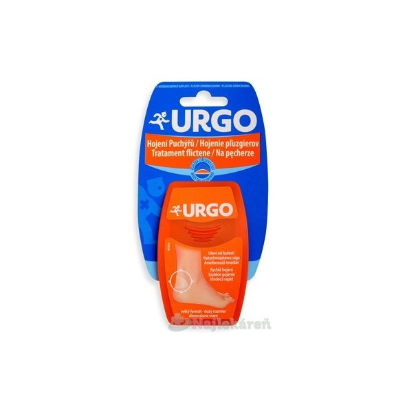 URGO Hojenie pľuzgierov Na päty (na šport) 7,2x4,3cm 5ks