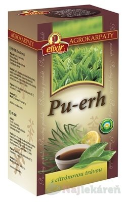 AGROKARPATY PU-ERH s citrónovou trávou, 20x1 g
