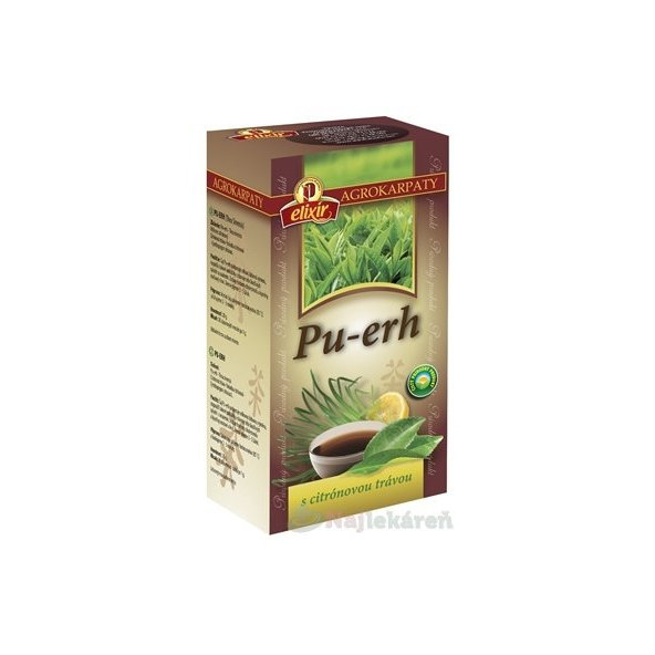 AGROKARPATY PU-ERH s citrónovou trávou, 20x1 g