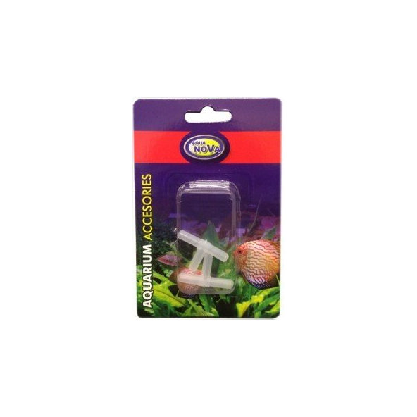 AQUA NOVA NAT-4 spojka na hadičku v tvare T do akvária 2ks