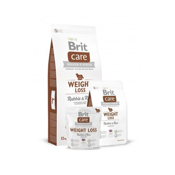 BRIT Care Brit Care Weight Loss Rabbit & Rice 1 kg (hnedá)