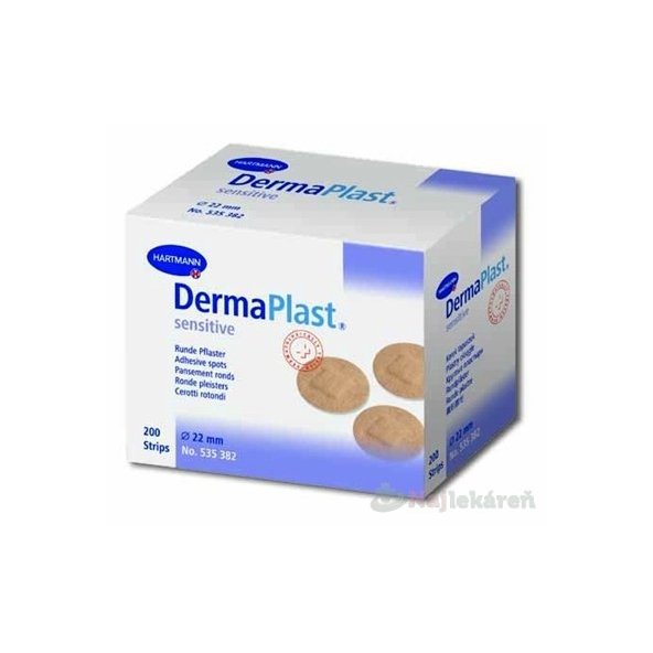 DERMAPLAST SENSITIVE SPOTS náplasti okrúhle (priemer 22mm) 200ks