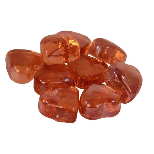 Happet Sklenené srdiečka jantarové - dekorácia do akvária