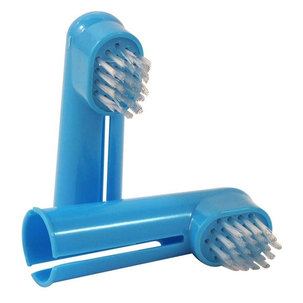 Happet Zubná kefka na prst s nylonovými štetinkami