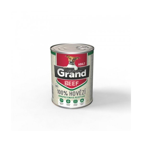 Grand - konzervy GRAND deluxe dospelý 820g  100% HOVADZIE