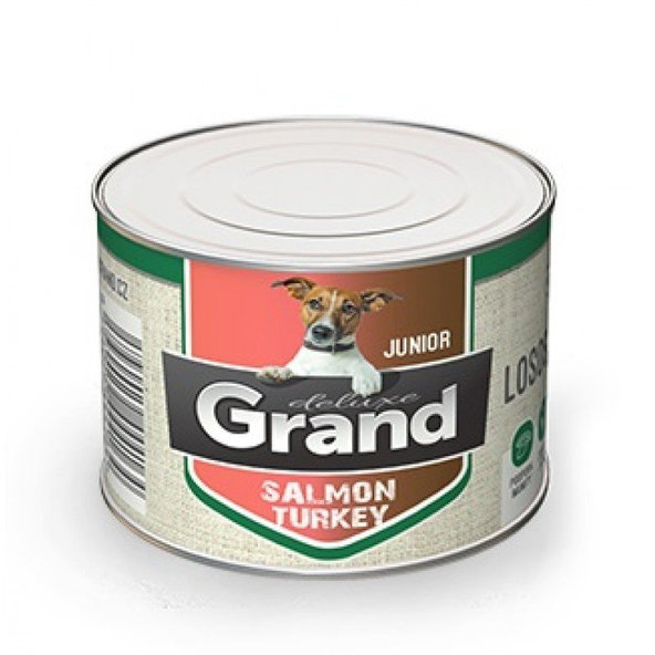 Grand - konzervy GRAND deluxe štenatá 180g LOSOS MORKA