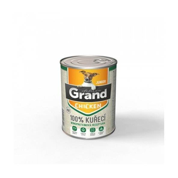 Grand - konzervy GRAND deluxe štenatá 400g  100% KURACIE