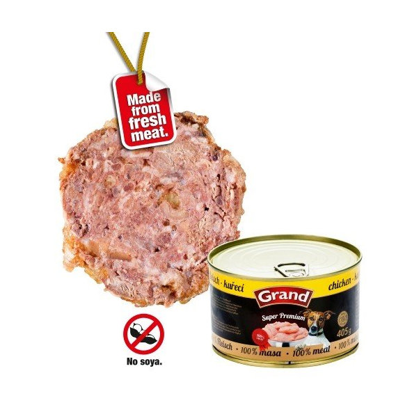 Grand - konzervy GRAND SUPERPR. adult kura 405g