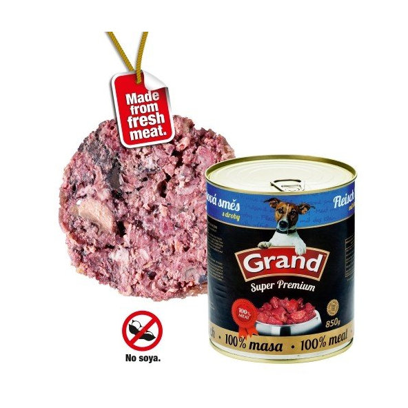 Grand - konzervy GRAND SUPERPR. adult masovy mix 850g