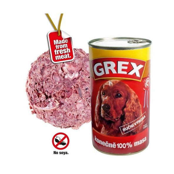 Grand - konzervy GRAND GREX adult hovadzie 1280g