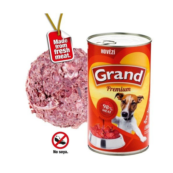 Grand - konzervy GRAND PREMIUM adult hovadzie 1300g