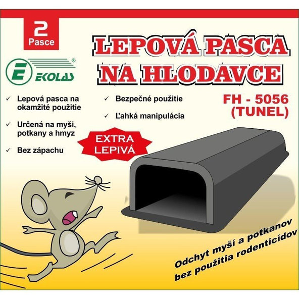 EKOLAS Lepová pasca na hlod. - tunel plast 2ks