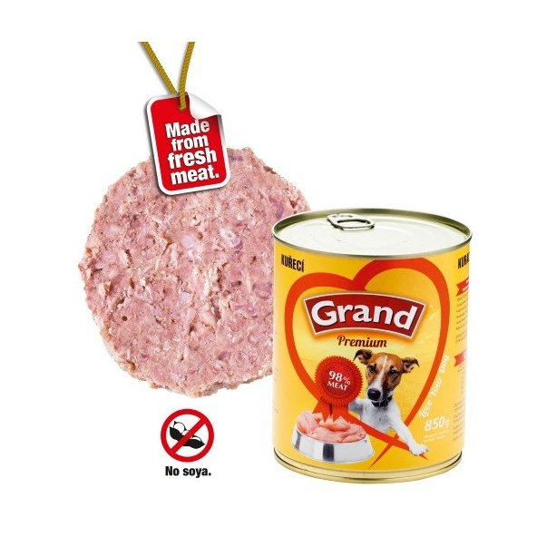 Grand - konzervy GRAND PREMIUM adult kura 850g