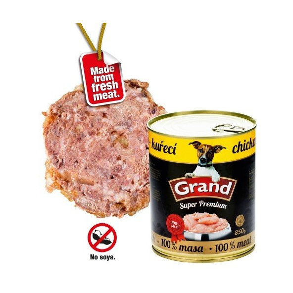 Grand - konzervy GRAND SUPERPR. adult kura 850g