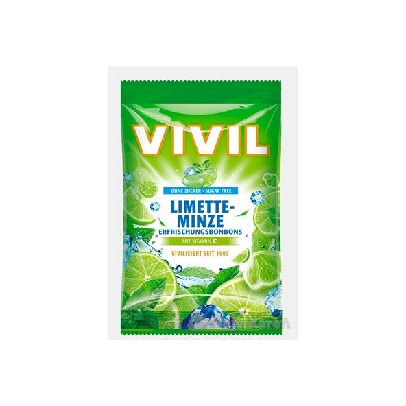 VIVIL BONBONS LIMETTE-MINZE limetka-pepermint s vitamin C  80 g